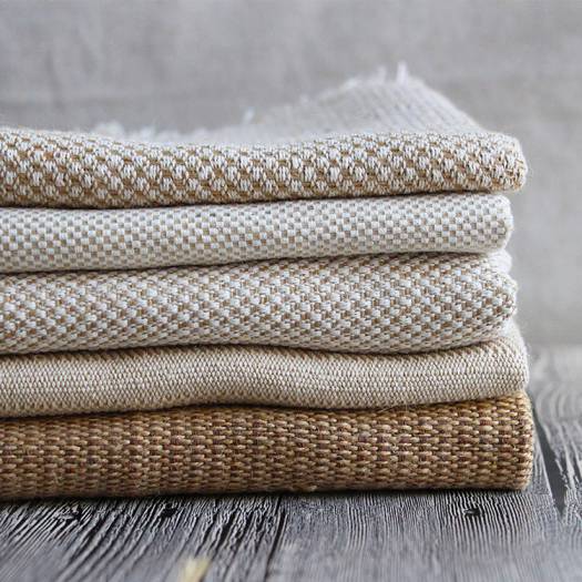 Eco Friendly Cotton Burlap Linen Fiber High Quality Jacquard Weave Hemp Jute Cotton Woven Jute Furniture Sofa Curtain Fabric